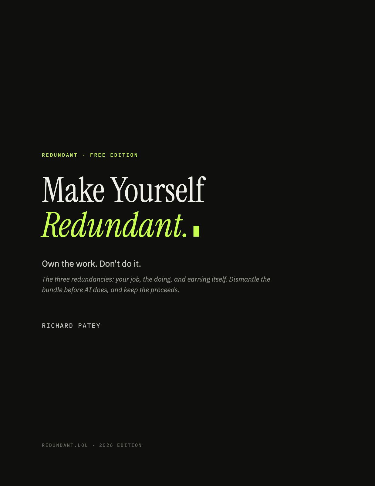 Make Yourself Redundant book cover