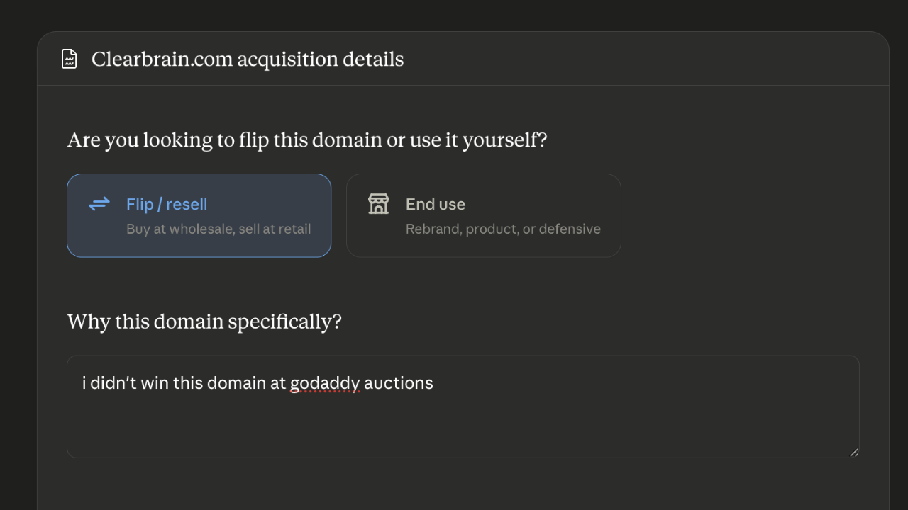Domain Acquisition Broker plan